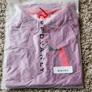 Redvanly Pink and Blue Men's Polo Shirt